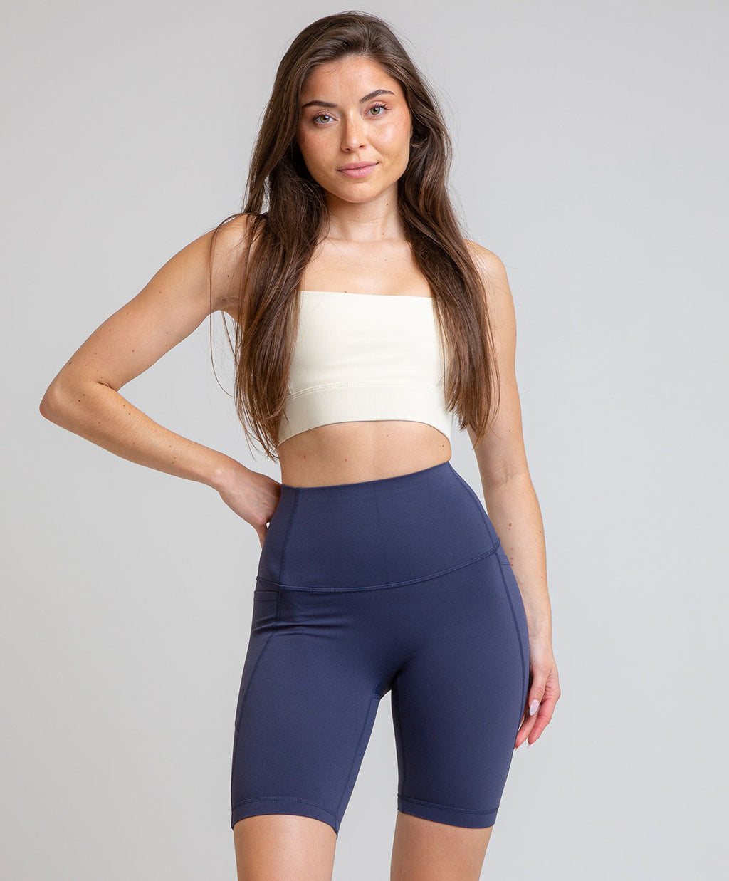 Leggings Cintura Compresiva Ciclista Azul Marino