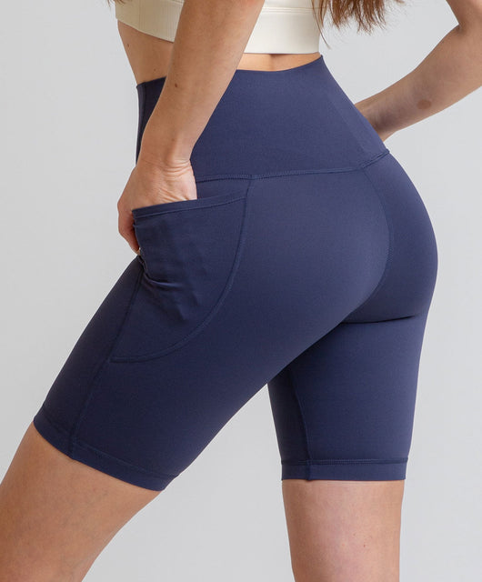 Leggings Cintura Compresiva Ciclista Azul Marino