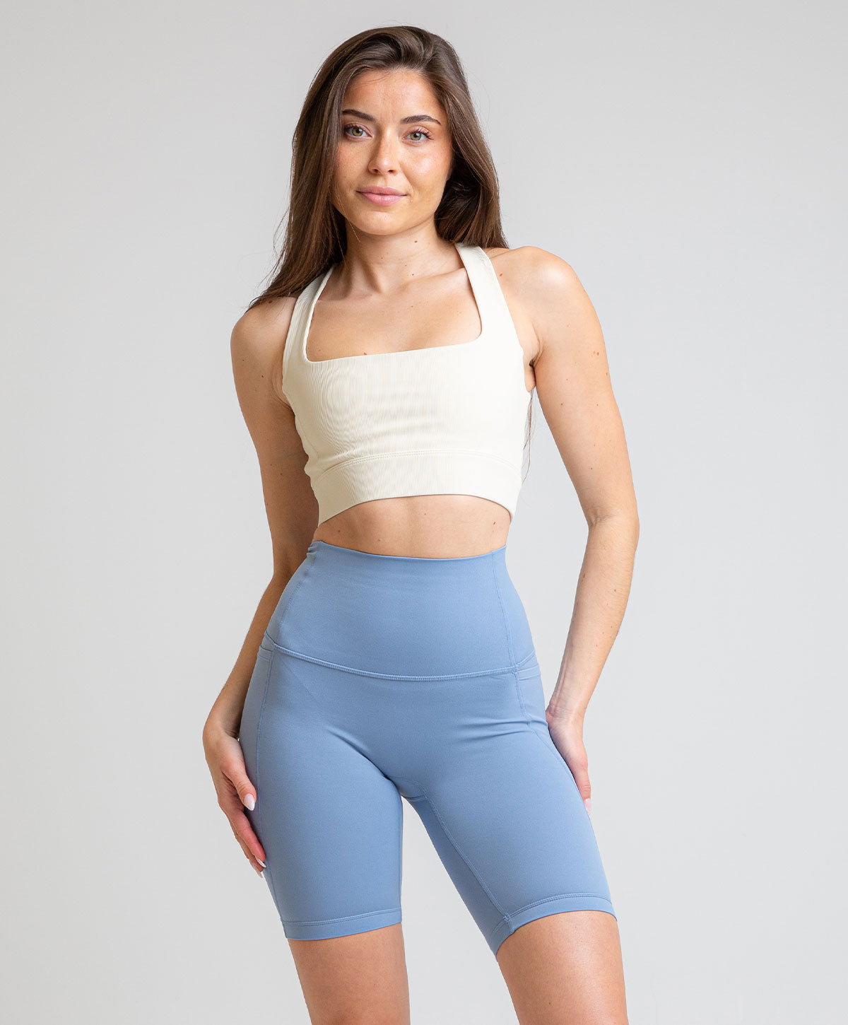 Leggings Cintura Compresiva Ciclista Azul