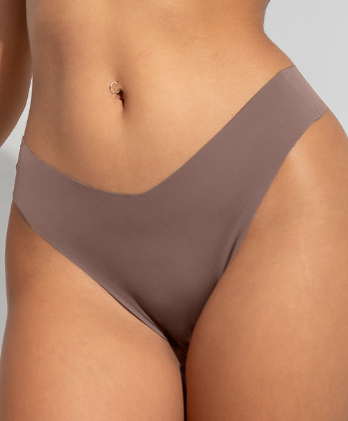 Tanga Invisible Laser Cut Taupe