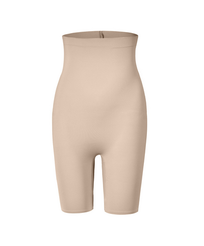 Short reductor tiro alto beige