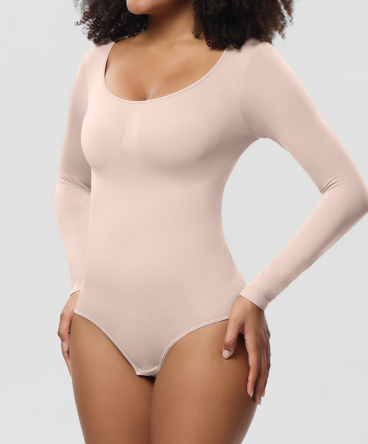 Body reductor manga larga beige