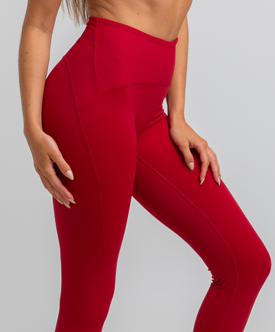 Legging Reductor Rib Cherry