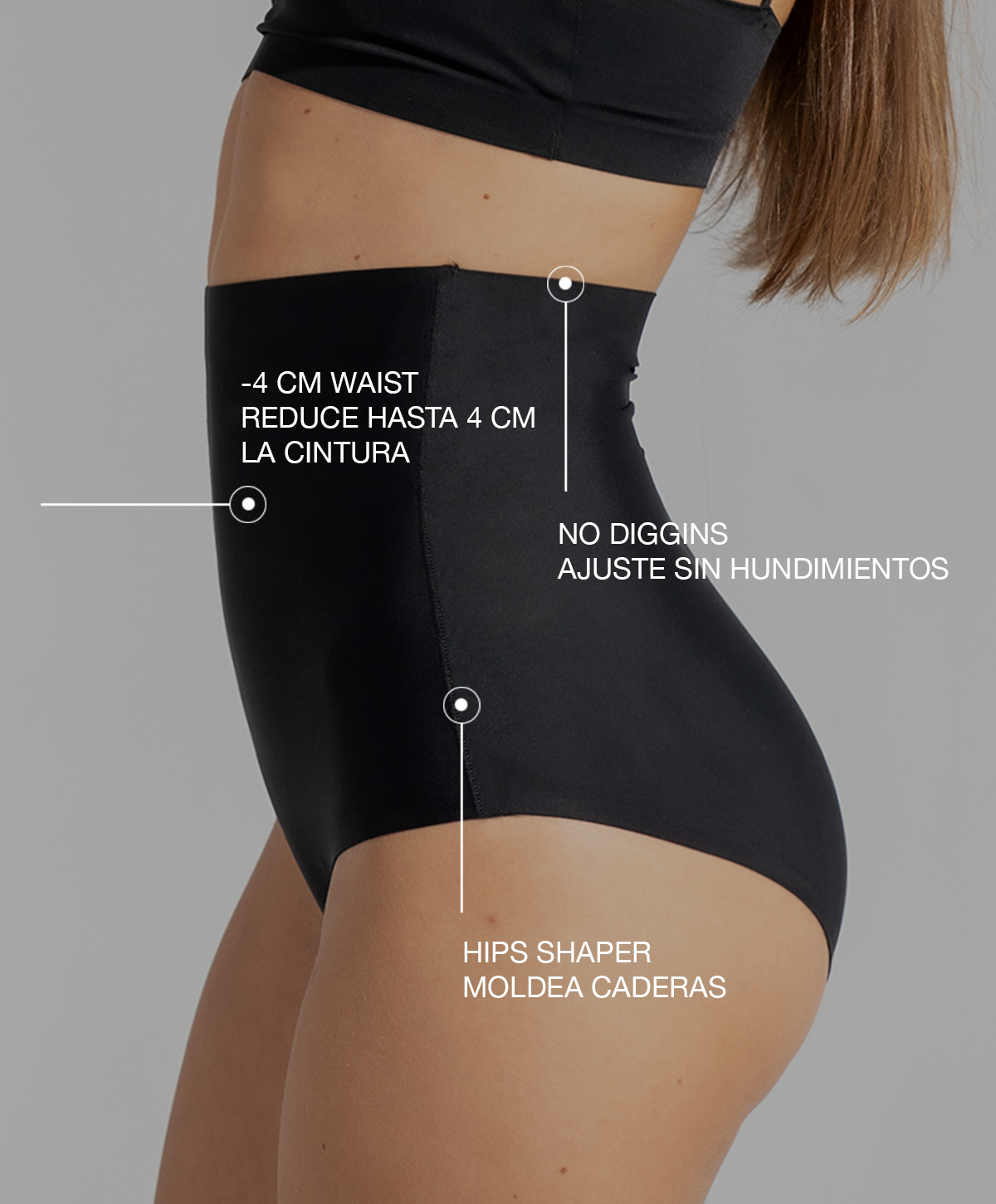 Braguita reductora invisible Negro