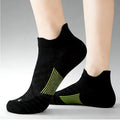 Calzini barefoot sportivi neri con supporto plantare verde lime